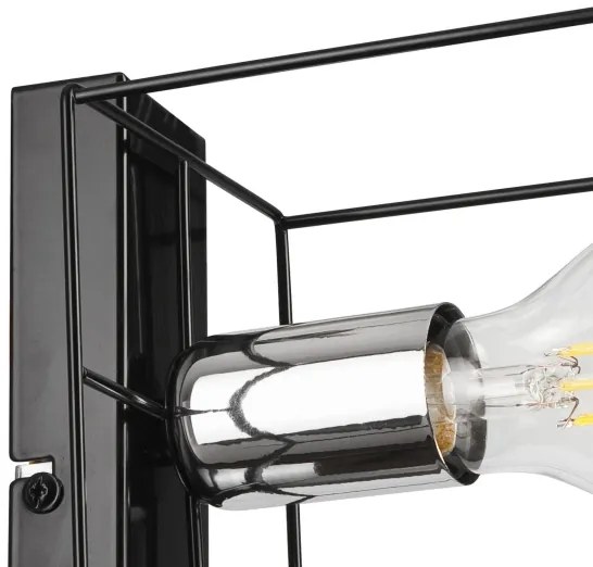 Applique MIKA 1xE27/60W/230V nero/cromo