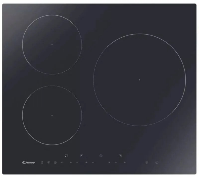 Piano cottura a induzione da 60 cm con 3 fuochi, 6900 W - CIS633DTT1 - candy