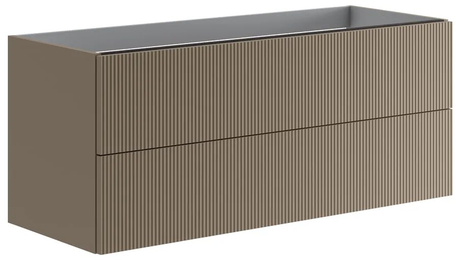 Mobile da bagno sotto lavabo Opera marrone opaco L 119.5 x H 50 x P 45.5 cm 2 cassetti, lavabo non incluso
