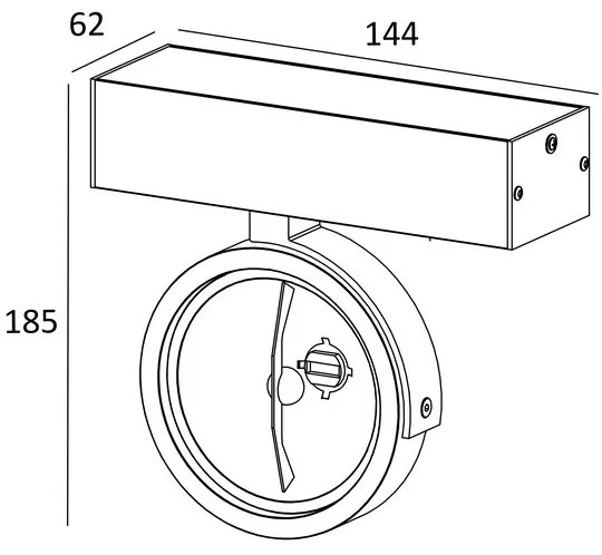 Zuma Line 50484-G9 - Faretto GO SL 1 2xG9/42W/230V nero