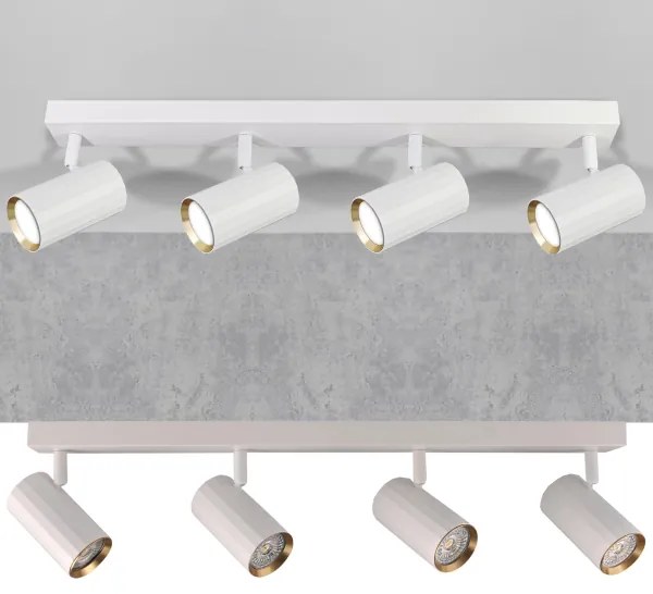 Faretto NICEA 4xGU10/10W/230V bianco