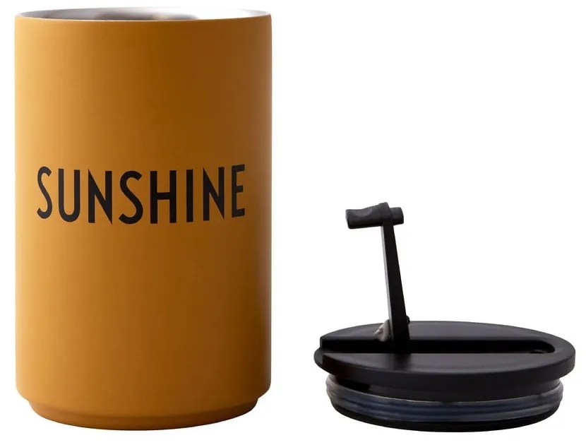 Tazza da viaggio Mustard , 350 ml Sunshine - Design Letters