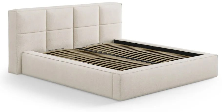 Testiera color crema imbottita 229x100 cm Darren – Micadoni