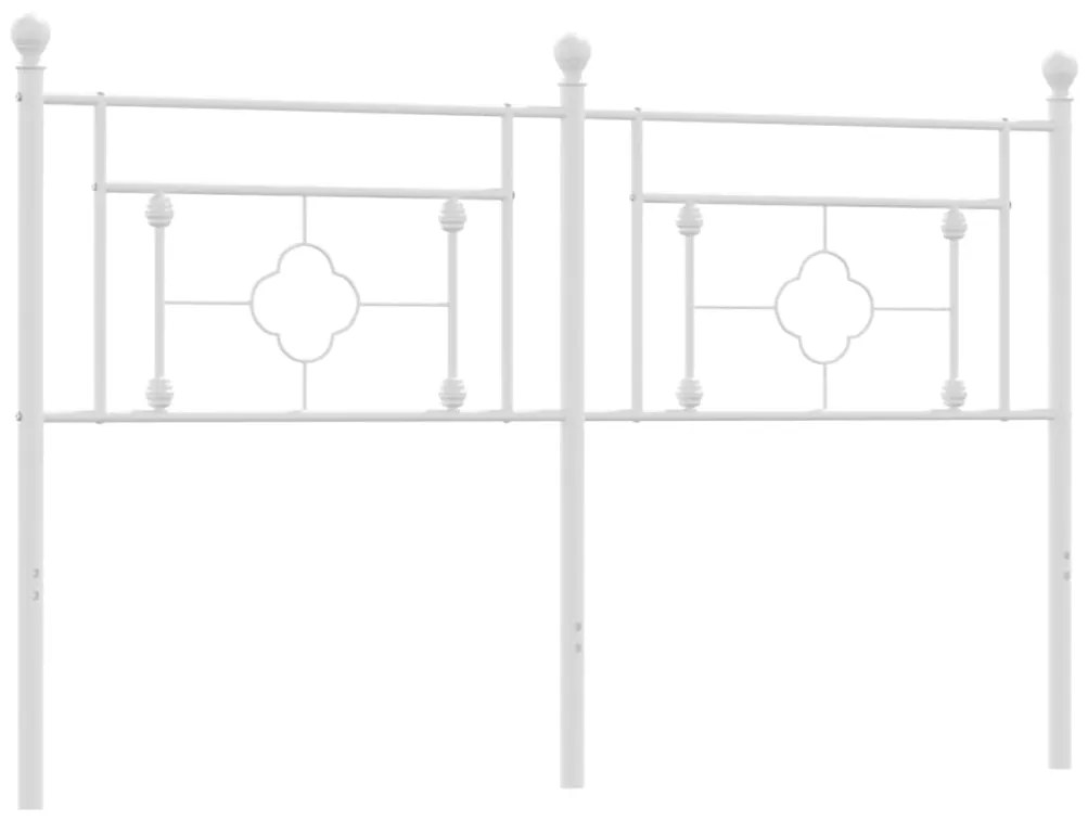 Testiera in metallo bianco 150 cm