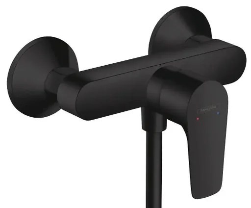 Rubinetto per doccia getto laminare cristallino monocomando Talis E nero opaco HANSGROHE