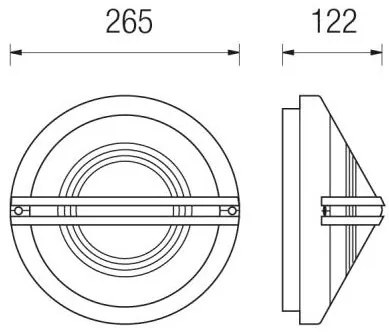 Astra Led Con Griglia In Mezzo 17W 3000°K