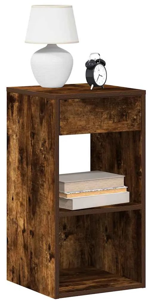 Comodini Con Cassetto 2 Pz Rovere Fumo 35x34x66,5 Cm /