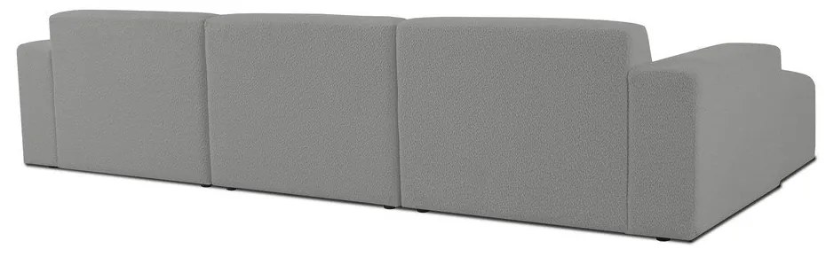 Divano angolare grigio in tessuto bouclé (angolo sinistro) Roxy - Scandic