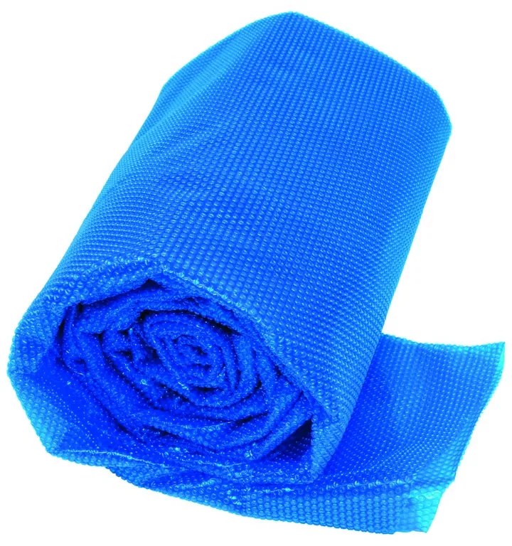 Copertura termica per piscina rettangolare GRE in polietilene blu 585 x 358 cm