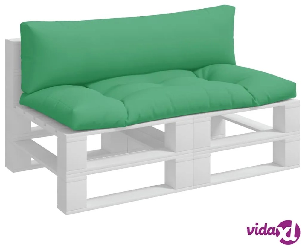 vidaXL Cuscini per Pallet 2 pz Verdi in Tessuto