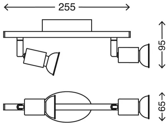 Briloner 2767-026 - Faretto LED 2xGU10/6W/230V bianco