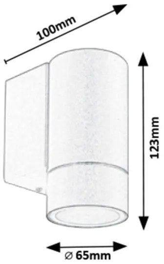 Rabalux 8118 - Applique da esterno PHOENIX 1xGU10/10W/230V IP54 grigio
