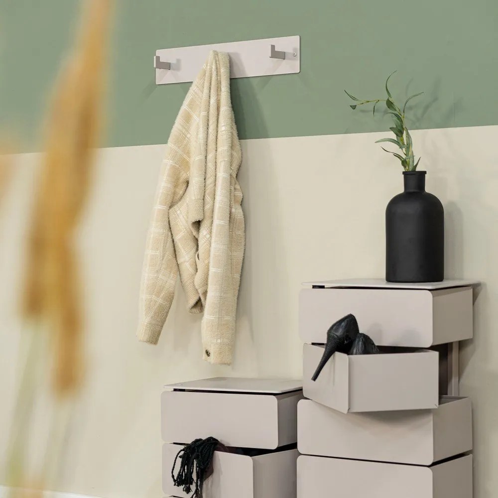 Attaccapanni da parete grigio tortora in metallo 50 cm Leatherman – Spinder Design