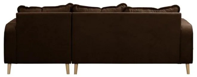 Divano angolare marrone scuro (angolo destro) Beata - Ropez
