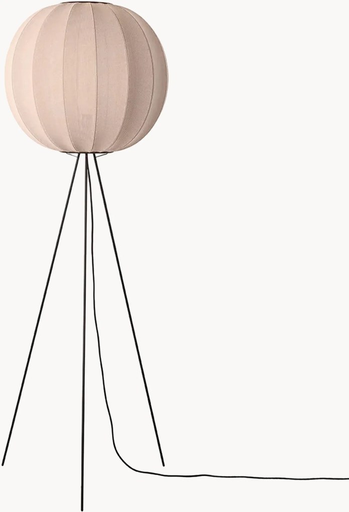 Lampada da terra grande su treppiede fatto a mano Knit-Wit