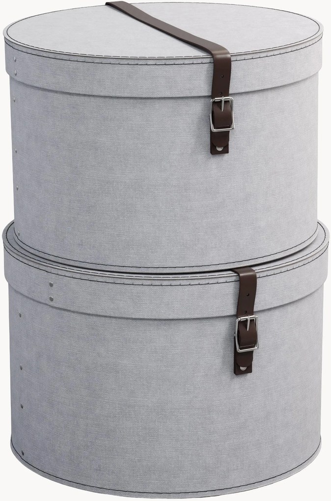 Set di 2 scatole rotonde Rut