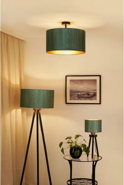 Brilagi - Lampadario a plafone BOSTON ROLLER 1xE27/15W/230V diametro 45 cm verde/oro