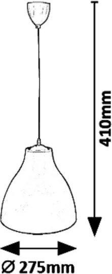 Rabalux 5059 - Lampadario a sospensione con filo MORRIS 1xE27/40W/230V