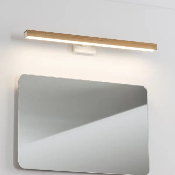 Brilagi-Illuminazione a LED per specchi da bagno WOODY MIRROR LED/12W/230V IP44 quercia/bianco