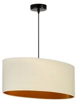 Duolla - Lampadario a sospensione con filo OVAL VEGAN 1xE27/15W/230V color crema