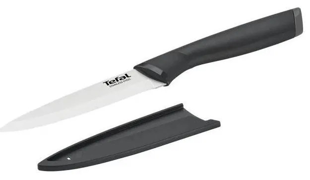 Tefal - Coltello universale in acciaio inox COMFORT 12 cm cromo/nero