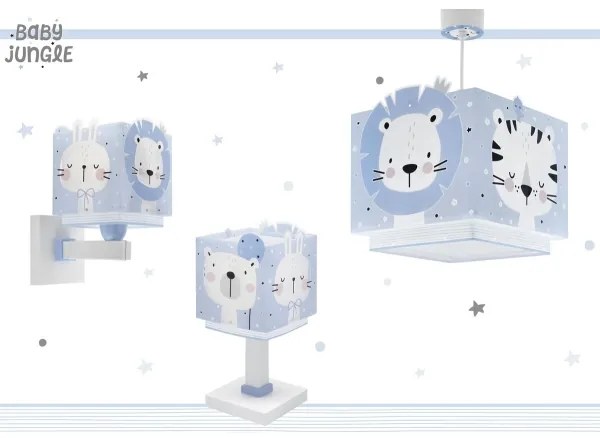 Dalber 63111T - Lampada per bambini JUNGLE 1xE14/8W/230V blu