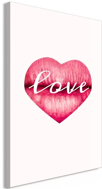 Quadro Love Lips (1 Part) Vertical  Colore Bianco, Dimensioni e Misure 40x60