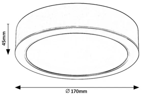 Rabalux 2687 - Plafoniera LED SHAUN LED/17W/230V d. 17 cm