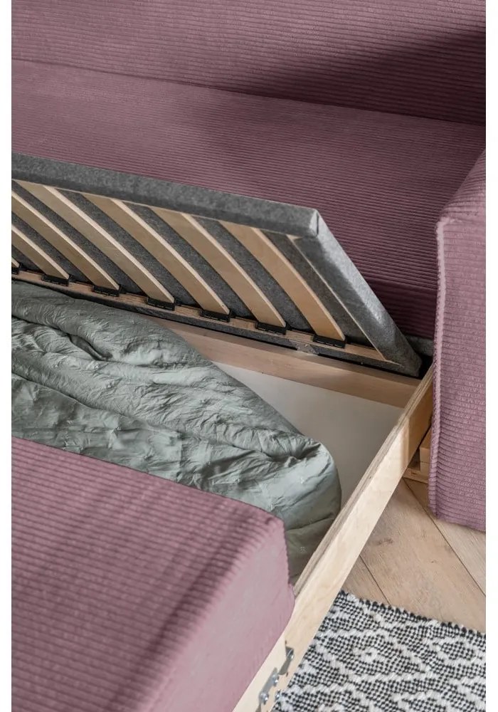 Divano letto rosa 168 cm Lucky Lucy - Miuform