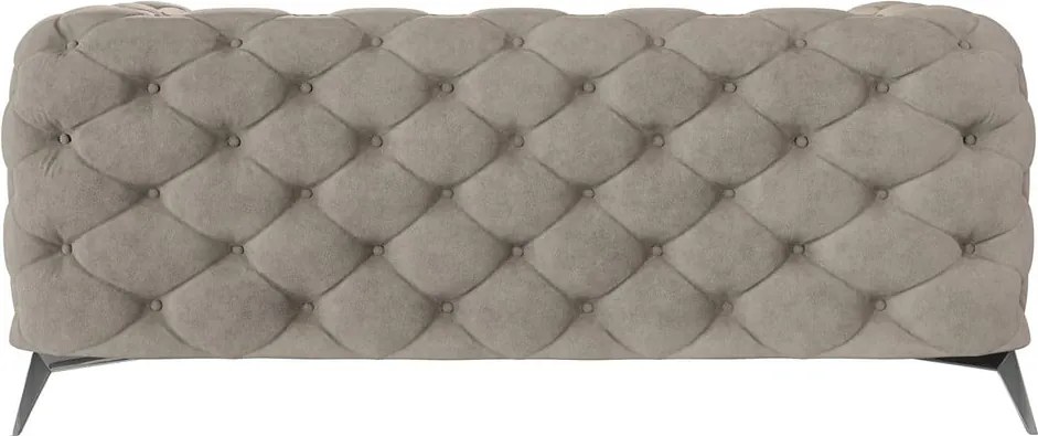 Divano greige con rivestimento in velluto 185 cm Chelsea – Ropez