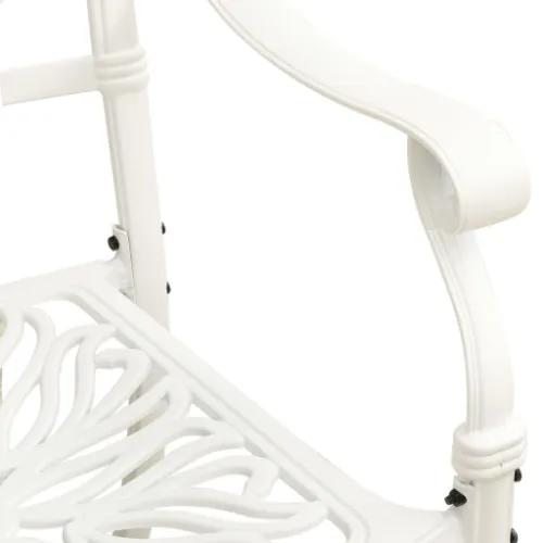Sedie da Giardino 2 pz in Alluminio Pressofuso Bianco
