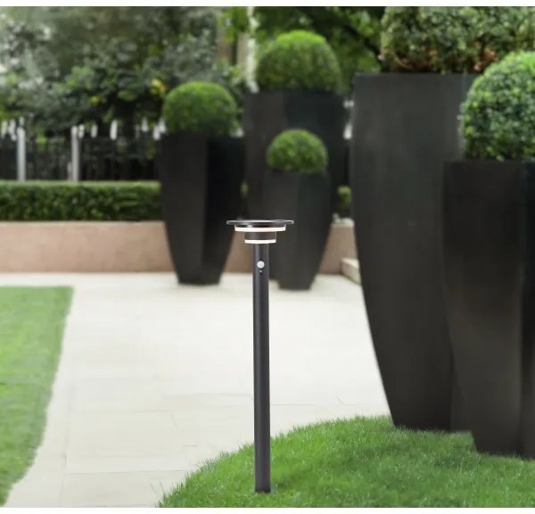 Brilliant - Lampada solare LED con sensore GARVINA LED/3W/3,7V 85 cm IP44 nero