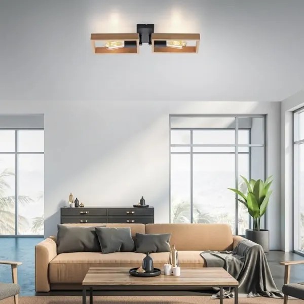 Leuchten Direkt 15657-18 - Lampadario a plafone FRANKY 2xE27/60W/230V