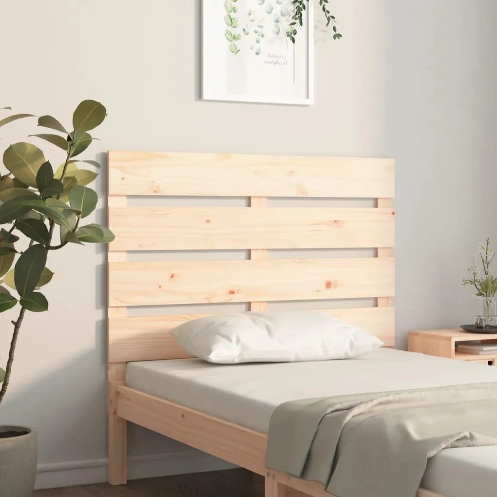 Testiera Per Letto 90x3x80 Cm İn Legno Massello Di Pino /