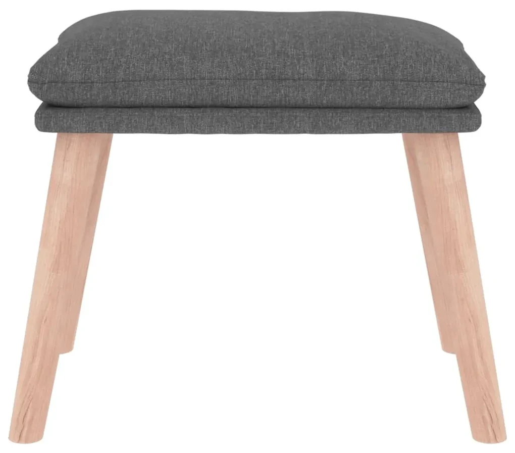 Poggiapiedi grigio chiaro 45x29,5x35 cm in tessuto