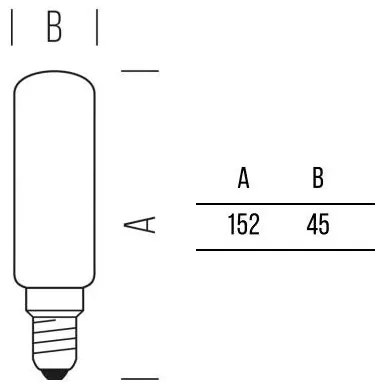 Tubolare T45 1521lm 12,0W E27 CW