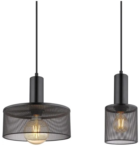 Globo 15648-4H - Lampadario a sospensione con filo JEDD 4xE27/60W/230V nero