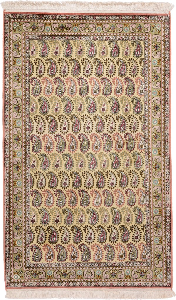 Cashmere Silk Tappeto 80 x 120 (Indian) Annodato A Mano
