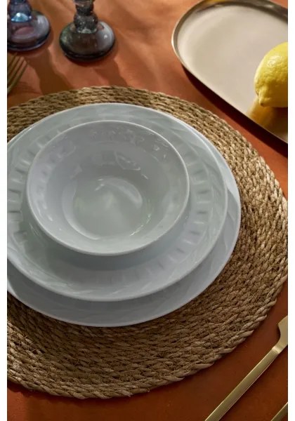 Set da tavola 18 pezzi in porcellana bianca