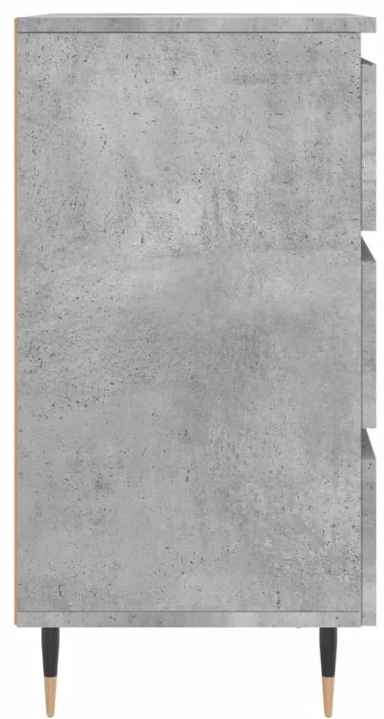 Comodini 2 pz Grigio Cemento 40x35x69 cm in Legno Multistrato