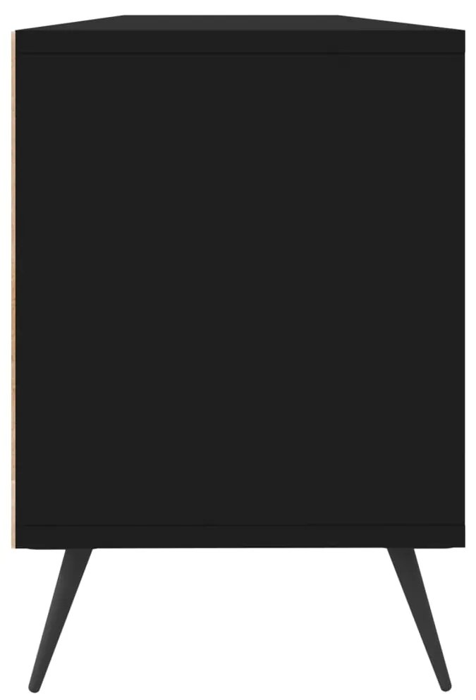 Mobile Porta TV Nero 150x30x44,5 cm in Legno Multistrato