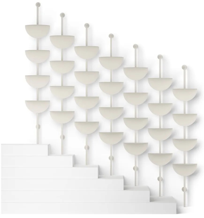 Sistema di scaffalatura componibile bianco opaco in metallo 27x203,5x35 cm Solis – Umbra