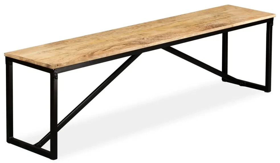 Panca in legno massello di mango 160x35x45 cm