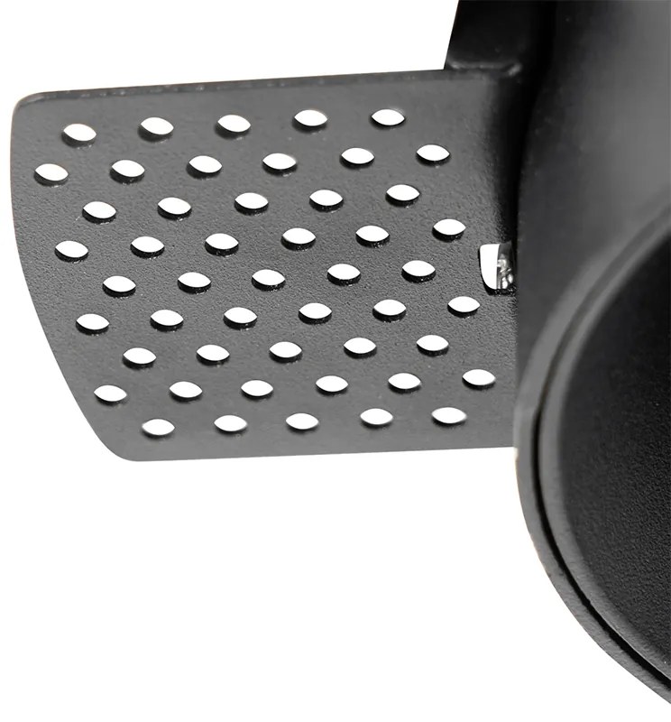 Set di 6 faretti da incasso moderni neri GU10 rotondi senza bordi - Oneon