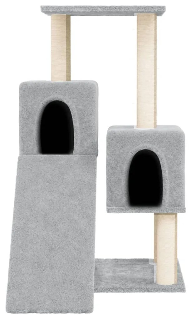 Albero per gatti con tiragraffi in sisal grigio chiaro 82 cm