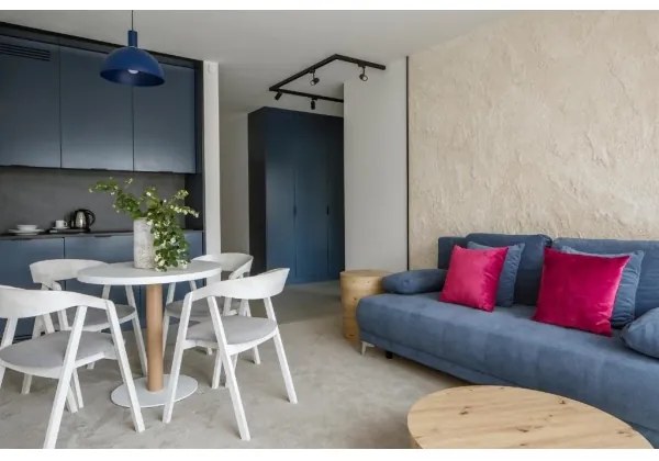 Argon 4221 - Lampadario a sospensione con filo SINES 1xE27/15W/230V d. 28 cm blu