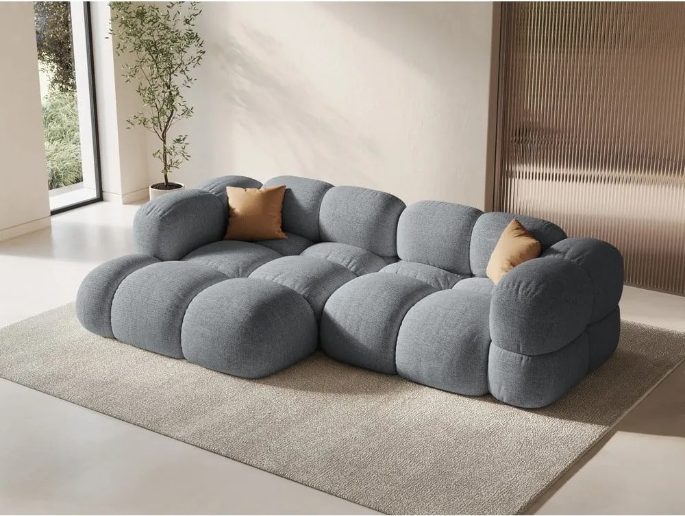 Divano angolare grigio (con penisola a sinistra/con chaise lounge) Loretto – Cosmopolitan Design
