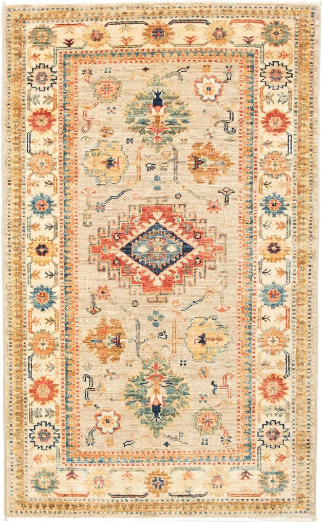 Kazak Tappeto orientale 80x130 Grigio (Pakistan) Annodato A Mano