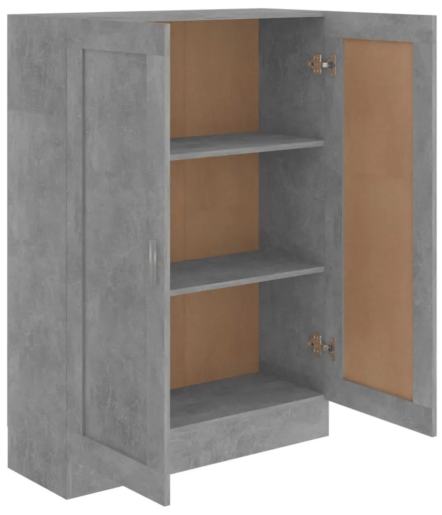 Libreria grigio cemento 82,5x30,5x115 cm in legno multistrato