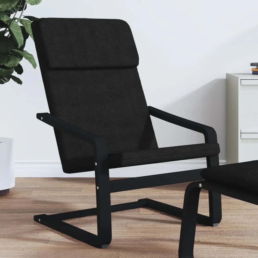 Sedia Relax Nera İn Tessuto /